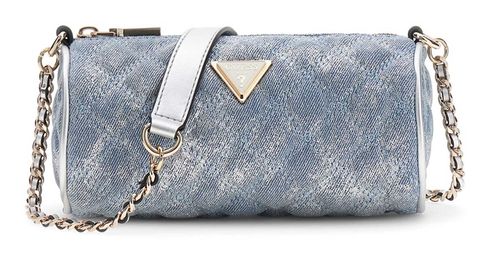 GUESS Giully II Mini Barrel Bag Metallic Denim GUESS Giully II Mini Barrel Bag Metallic Denim