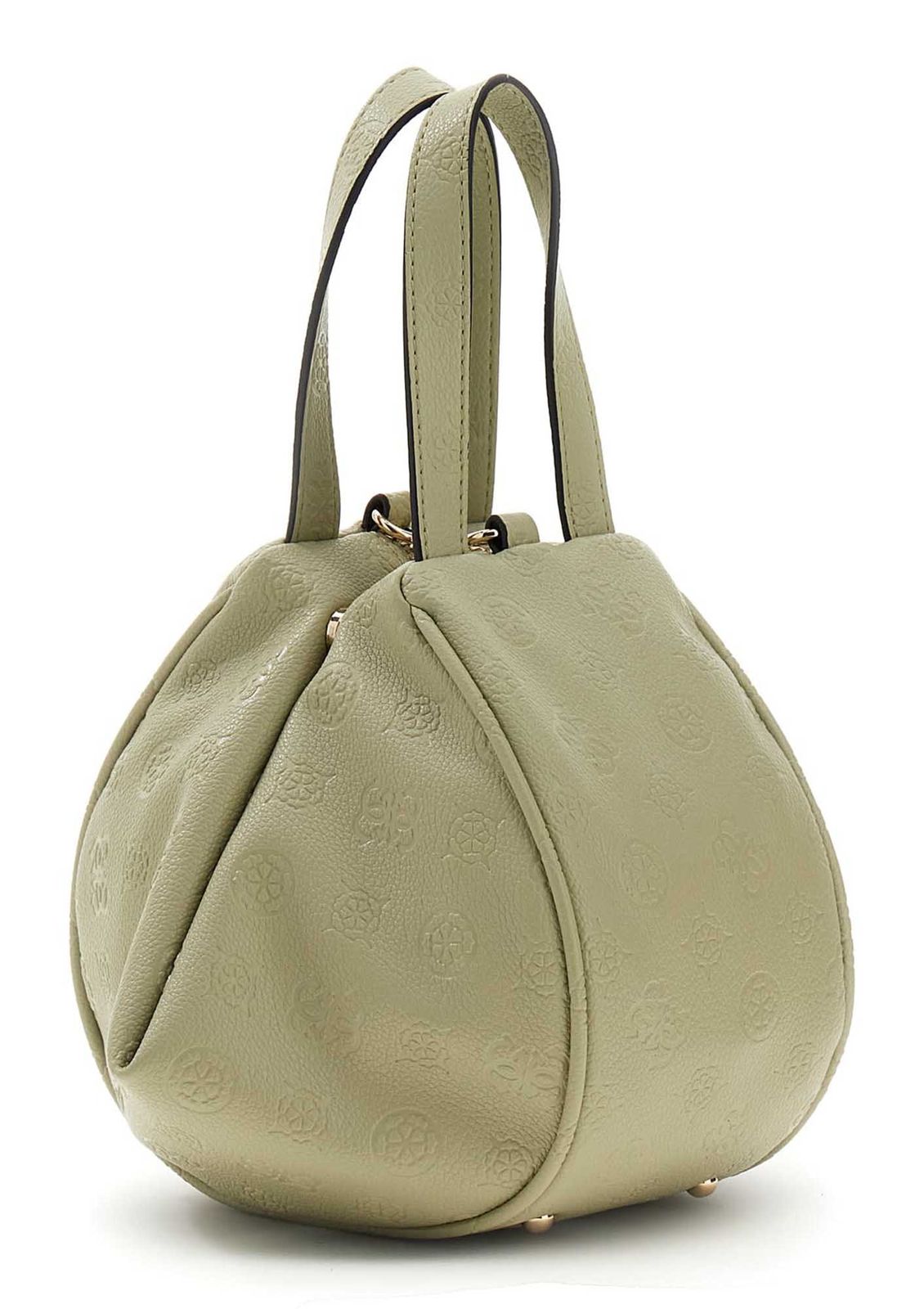 GUESS Anise Top Handle Pouch Sage Logo GUESS Anise Top Handle Pouch Sage Logo