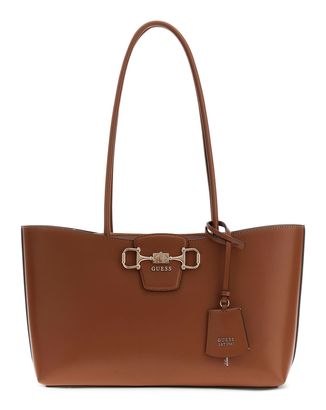 GUESS Janie Logo Girlfriend Carryall Cognac