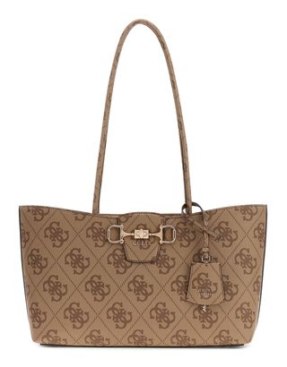 GUESS Janie Logo Girlfriend Carryall Latte Logo