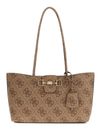 GUESS Janie Logo Girlfriend Carryall Latte Logo