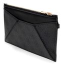 GUESS Zip Flat Pouch Coal Multi