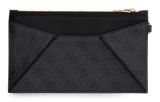 GUESS Zip Flat Pouch Coal Multi