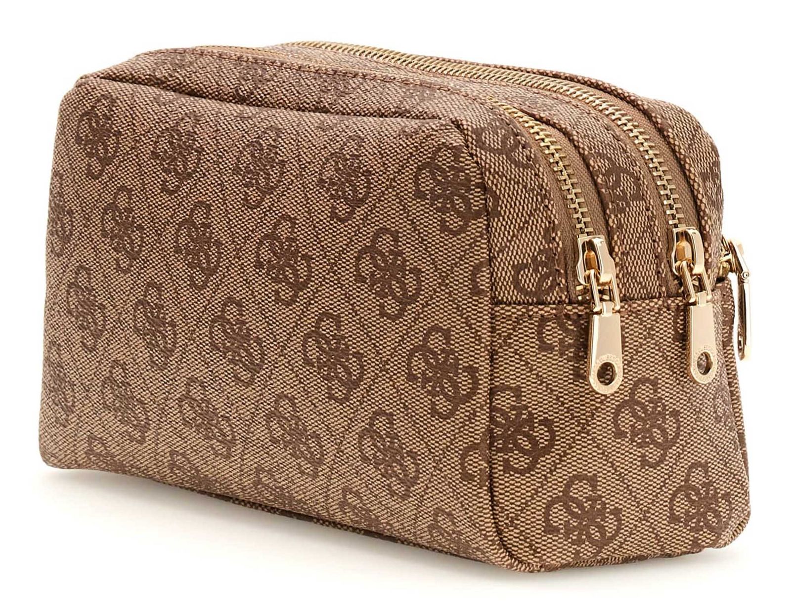 GUESS Double Zip Organizer Latte Logo GUESS Double Zip Organizer Latte Logo