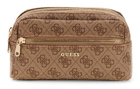 GUESS Double Zip Organizer Latte Logo GUESS Double Zip Organizer Latte Logo
