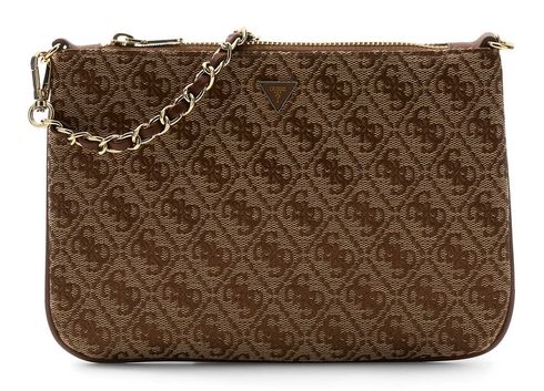 GUESS Flat Pouch Latte Logo