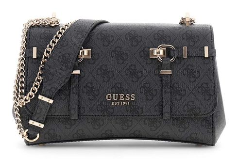 GUESS Leona Logo Convertible Xbody Flap Coal Logo
