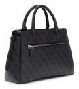 GUESS Leona Logo Multi Compartment Satchel Coal Logo GUESS Leona Logo Multi Compartment Satchel Coal Logo