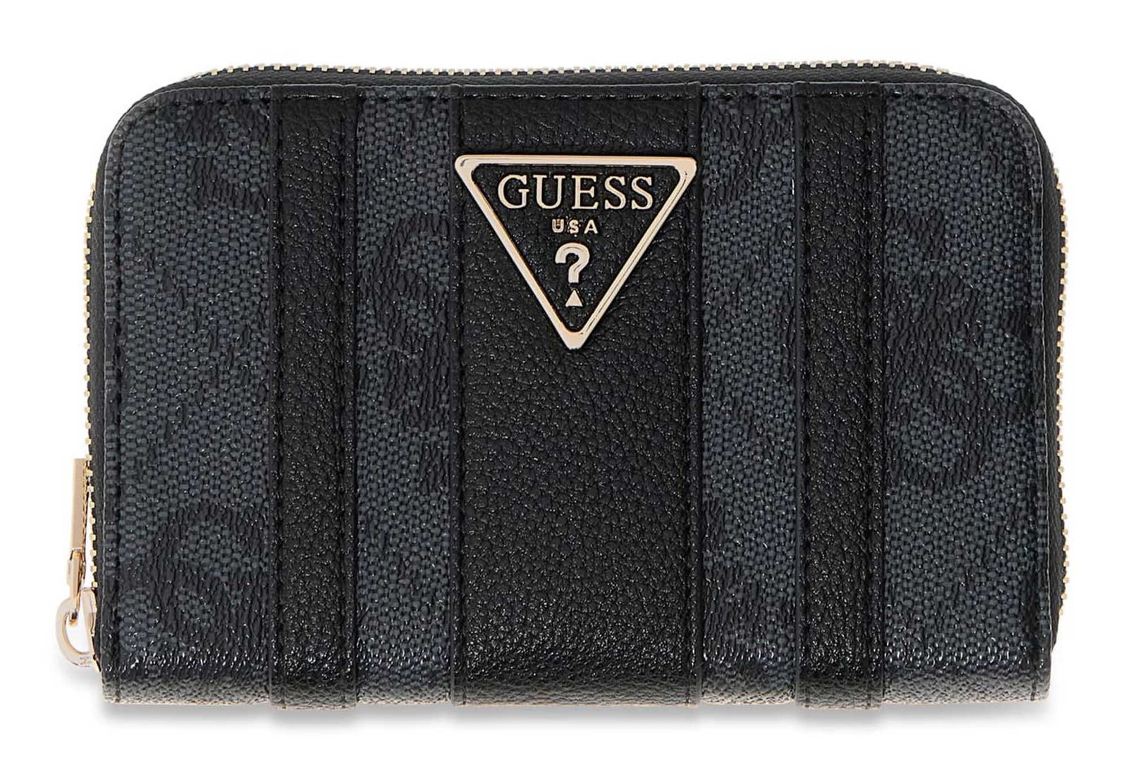 GUESS Laurel II SLG Zip Around Wallet M Coal Logo