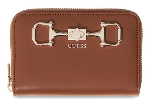 GUESS Janie SLG Zip Around Wallet M Cognac
