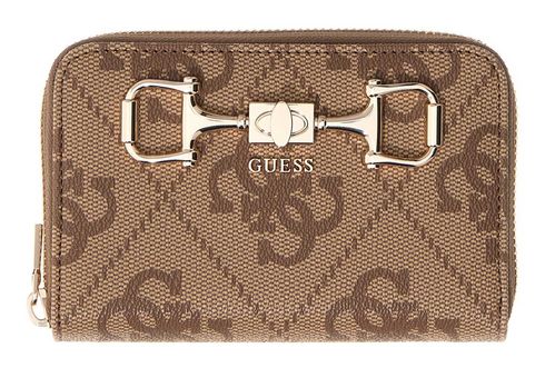 GUESS Janie Logo SLG Zip Around Wallet M Latte Logo