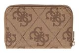 GUESS Janie Logo SLG Zip Around Wallet M Latte Logo GUESS Janie Logo SLG Zip Around Wallet M Latte Logo