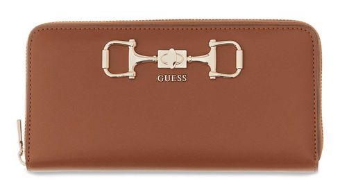 GUESS Janie SLG Zip Around Wallet L Cognac