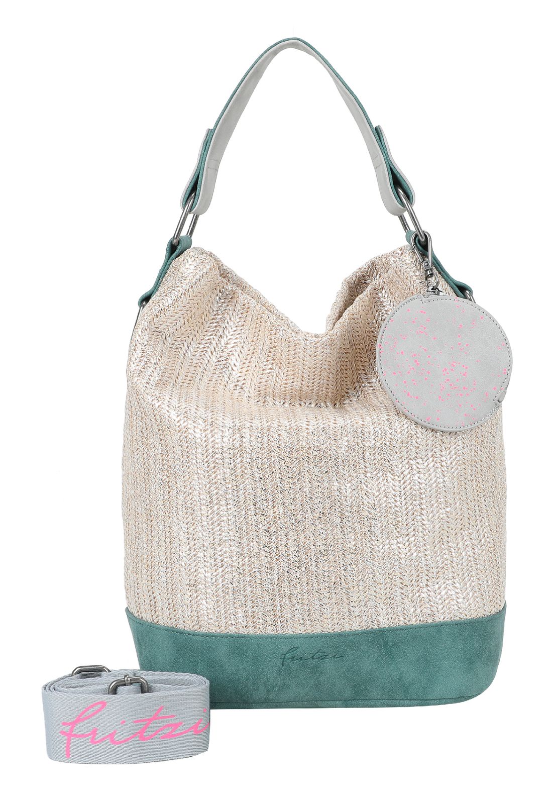 Fritzi aus Preußen Olga Limited Panther Painted Straw Silver Jade