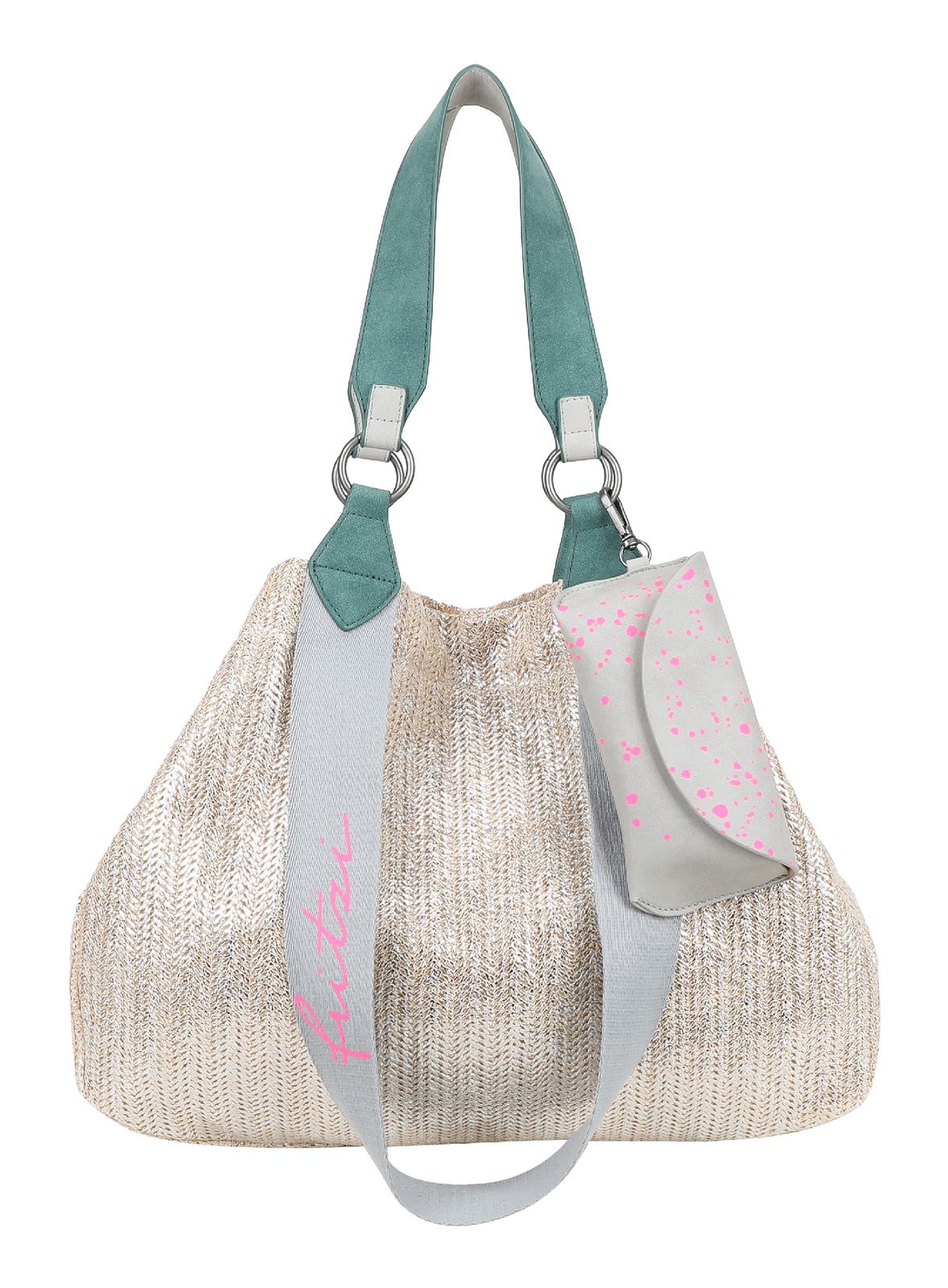 Fritzi aus Preußen Izzy Medium Limited Painted Straw Silver Jade