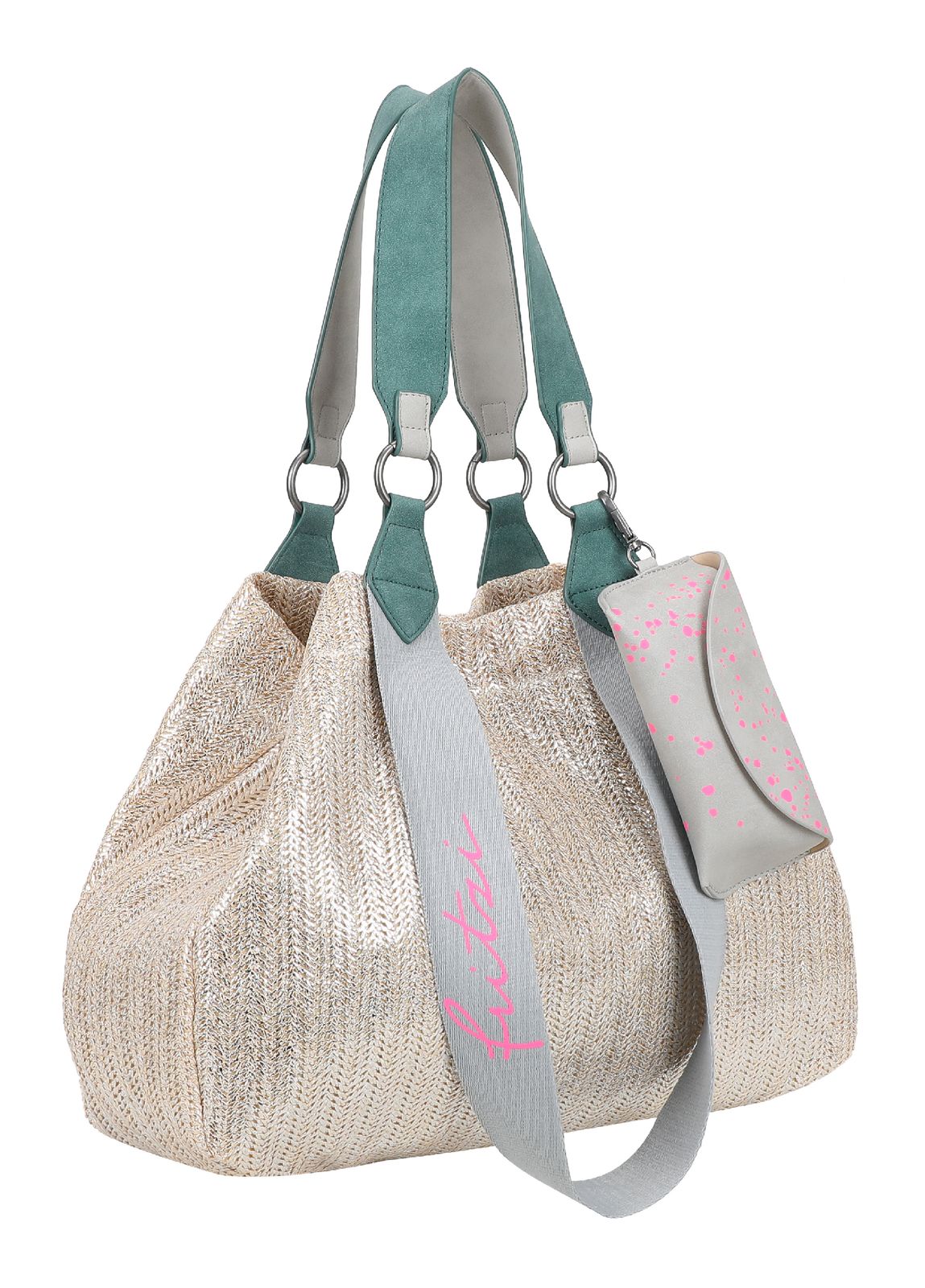 Fritzi aus Preußen Izzy Medium Limited Painted Straw Silver Jade Fritzi aus Preußen Izzy Medium Limited Painted Straw Silver Jade