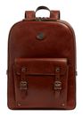 THE BRIDGE Galileo Backpack Double Zip Marrone TB / Rut. Sc. Opaco