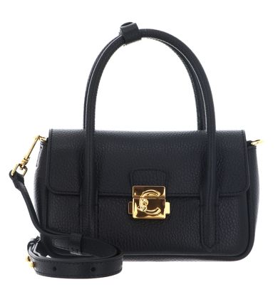 COCCINELLE C-Me Lock Mini Bag Grained Leather Noir
