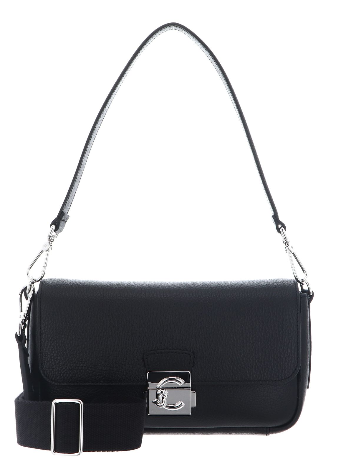 COCCINELLE C-Me Lock Handbag Leather Noir