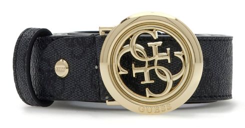 GUESS Janie Logo Adjustable Belt H30 W95 Coal Logo - shortenable