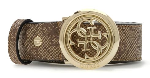 GUESS Janie Logo Adjustable Belt H30 W105 Latte Logo - shortenable