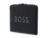 HUGO BOSS Boss Cut Out Conference Folder Zip M Black & Grey
