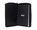 HUGO BOSS Boss Cut Out Conference Folder Zip M Black & Grey