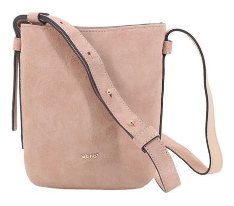 abro Leather Suede Crossbody Bag Cosmo Powder