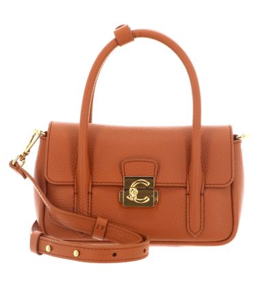 COCCINELLE C-Me Lock Mini Bag Grained Leather Crab COCCINELLE C-Me Lock Mini Bag Grained Leather Crab