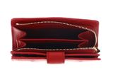 COCCINELLE Metallic Soft Mini Wallet Grained Leather Scarlet COCCINELLE Metallic Soft Mini Wallet Grained Leather Scarlet