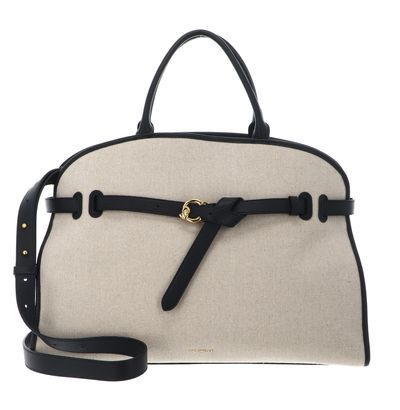 COCCINELLE Sabine Canvas Handbag Natural / Noir