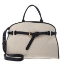 COCCINELLE Sabine Canvas Handbag Natural / Noir