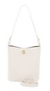 COCCINELLE Nikla Mini Bag Double Grainy Leather Pearl / Cognac