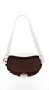 COCCINELLE Nikla Mini Bag Double Grainy Leather Pearl / Cognac
