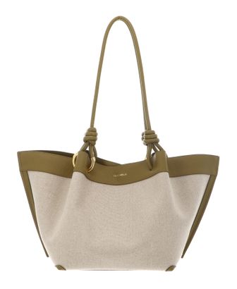 COCCINELLE Finn Canvas Handbag Natural / Seagrass