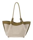 COCCINELLE Finn Canvas Handbag Natural / Seagrass COCCINELLE Finn Canvas Handbag Natural / Seagrass
