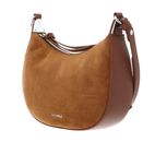 COCCINELLE Fujiko Suede Bi Mini Bag Cognac