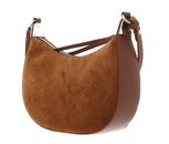 COCCINELLE Fujiko Suede Bi Mini Bag Cognac