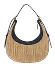 COCCINELLE Whisper Straw Mini Bag Natural / Noir