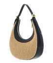 COCCINELLE Whisper Straw Mini Bag Natural / Noir