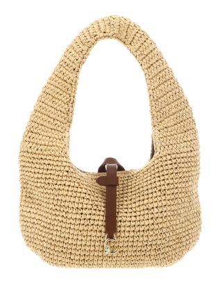COCCINELLE C-Me Summer Crochet Handbag Natural / Cognac