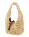 COCCINELLE C-Me Summer Crochet Handbag Natural / Cognac