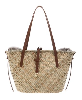 COCCINELLE C-Me Summer Straw Shopper Natural / Cognac
