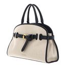 COCCINELLE Sabine Canvas Handbag Natural / Noir