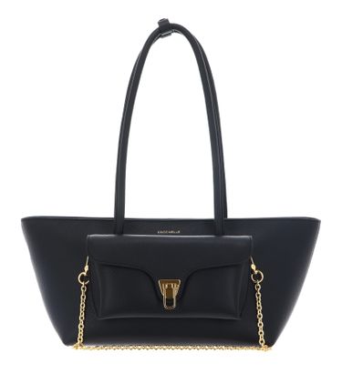 COCCINELLE Double Beat Grained Leather Handbag Noir