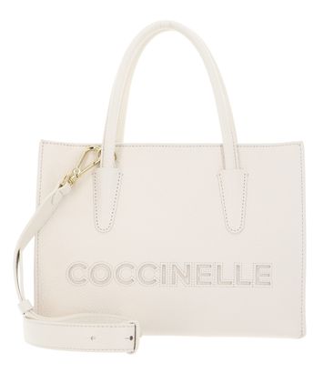 COCCINELLE Myrtha26 Handbag Grained Leather Pearl