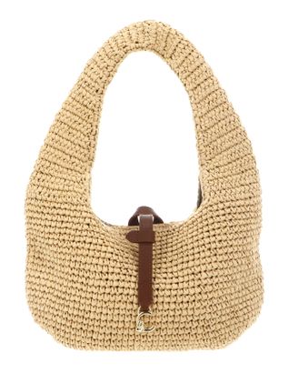 COCCINELLE C-Me Summer Crochet Handbag Natural / Cognac