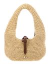 COCCINELLE C-Me Summer Crochet Handbag Natural / Cognac