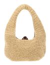 COCCINELLE C-Me Summer Crochet Handbag Natural / Cognac