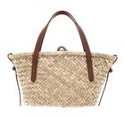 COCCINELLE C-Me Summer Straw Handbag Natural / Cognac